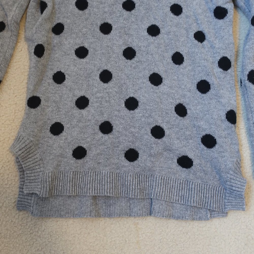 **HOST PICK** SEED WOOL/COTTON GREY MARLE CURVE HEM SPOT JUMPER SIZE XS - Picture 3 of 6